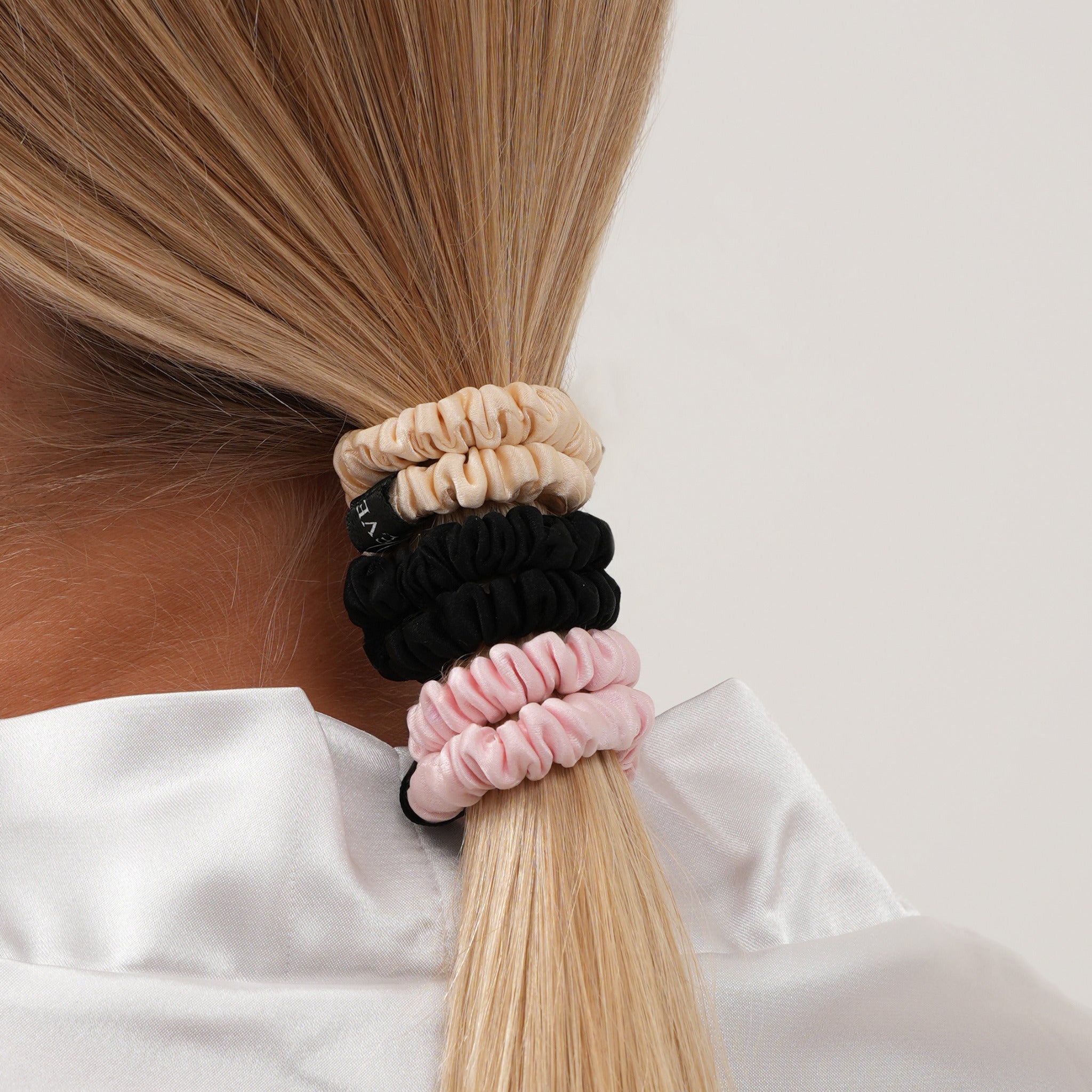 Premium Silk Scrunchies – Classic Set