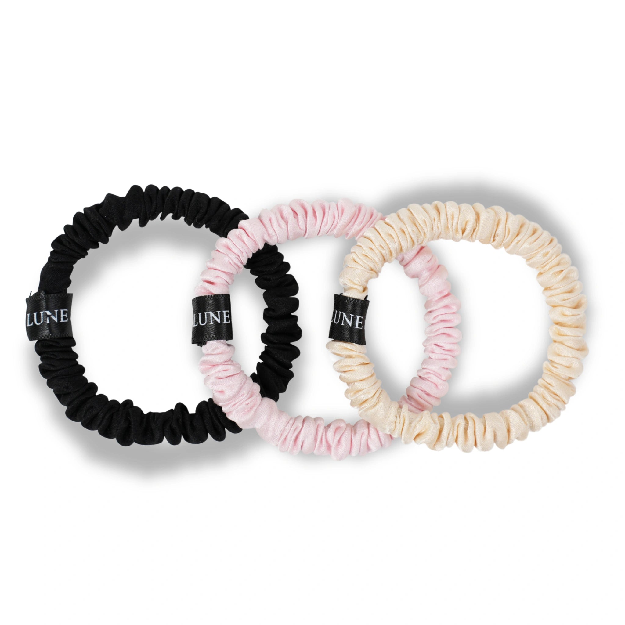 Premium Silk Scrunchies – Classic Set